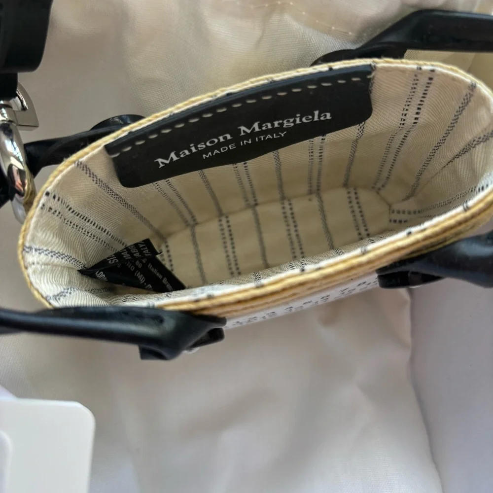 Maison Margiela mini raffia “tote” bag new with tag and box - Picture 6 of 8